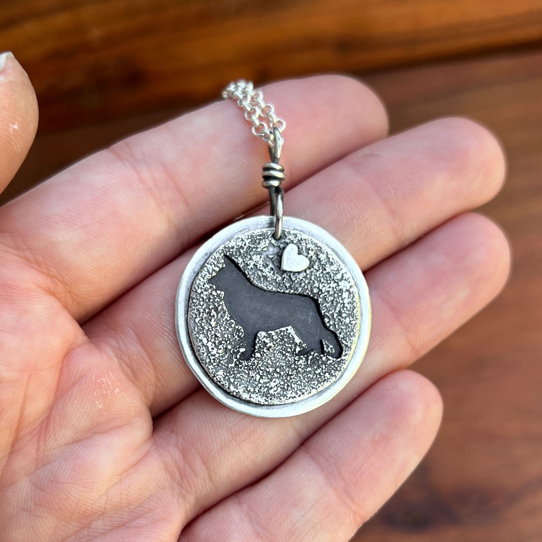 Sterling silver best sale german shepherd necklace