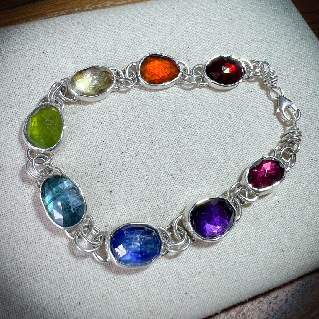 Sterling silver 2025 gemstone bracelet