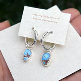 Larimar hoop earrings