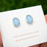 Aquamarine stud earrings