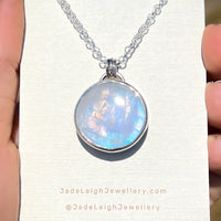 Moonstone and mountains Night Court pendant