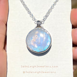 Moonstone and mountains Night Court pendant