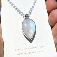 Moonstone and mountains Night Court pendant