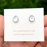 Moonstone stud earrings