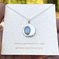 Aquamarine rustic mini pendant