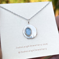 Aquamarine rustic mini pendant