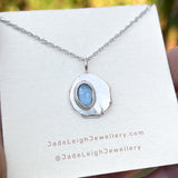 Aquamarine rustic mini pendant