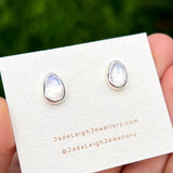 Moonstone stud earrings