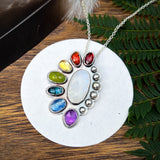 Chakra moonstone statement pendant