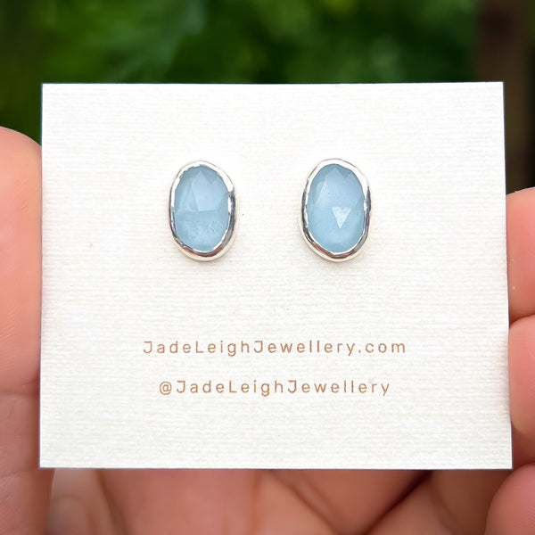 Aquamarine stud earrings