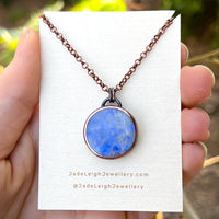 Copper moonstone reversible pendant