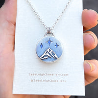 Moonstone and mountains Night Court pendant