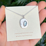 Aquamarine rustic mini pendant