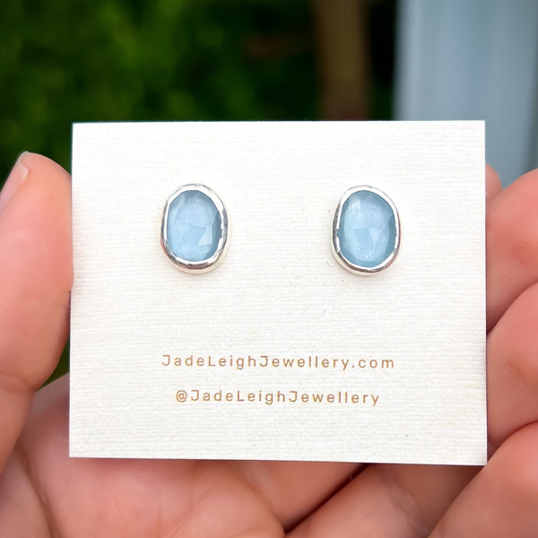 Aquamarine stud earrings