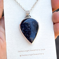 Iolite and mountains Night Court pendant