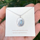 Aquamarine rustic mini pendant