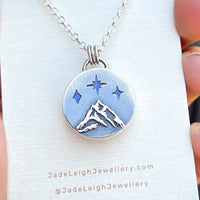 Moonstone and mountains Night Court pendant