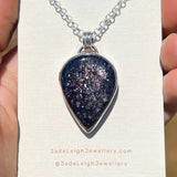 Iolite and mountains Night Court pendant
