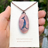 Whale totem spirit animal necklace, labradorite and copper