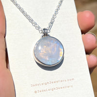 Moonstone and mountains Night Court pendant