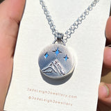Moonstone and mountains Night Court pendant