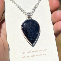 Iolite and mountains Night Court pendant