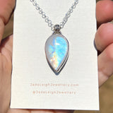 Moonstone and mountains Night Court pendant