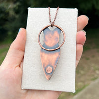 Copper labradorite butterfly pendant