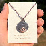 Copper moonstone reversible pendant
