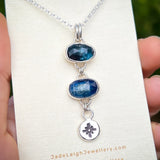 Kyanite star charm necklace