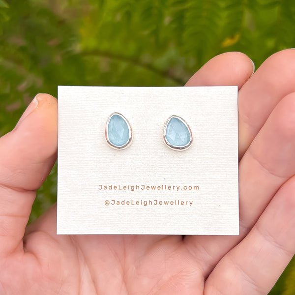 Aquamarine stud earrings