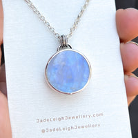 Moonstone and mountains Night Court pendant