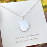 Molten silver rustic mini pendant