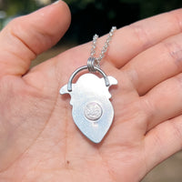 Larimar & moonstone moon phase pendant