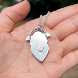 Larimar & moonstone moon phase pendant