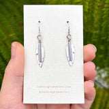 Sterling silver feather earrings