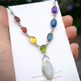 Chakra moonstone necklace