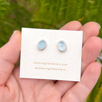 Aquamarine stud earrings