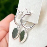 Aquamarine hoop earrings