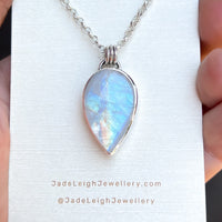 Moonstone and mountains Night Court pendant