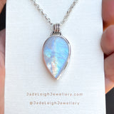Moonstone and mountains Night Court pendant