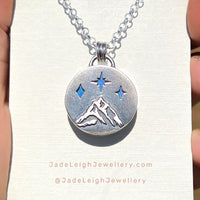 Moonstone and mountains Night Court pendant