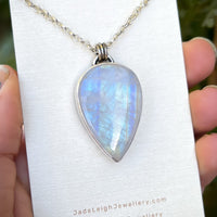 Moonstone and mountains Night Court pendant