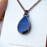Turtle spirit animal necklace, copper and labradorite