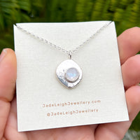 Moonstone rustic mini pendant