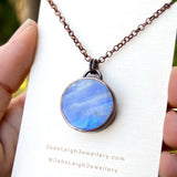 Copper moonstone reversible pendant