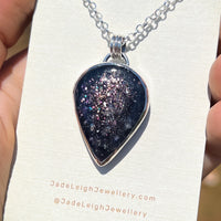 Iolite and mountains Night Court pendant