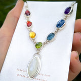 Chakra moonstone necklace