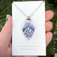 Moonstone and mountains Night Court pendant