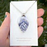 Moonstone and mountains Night Court pendant